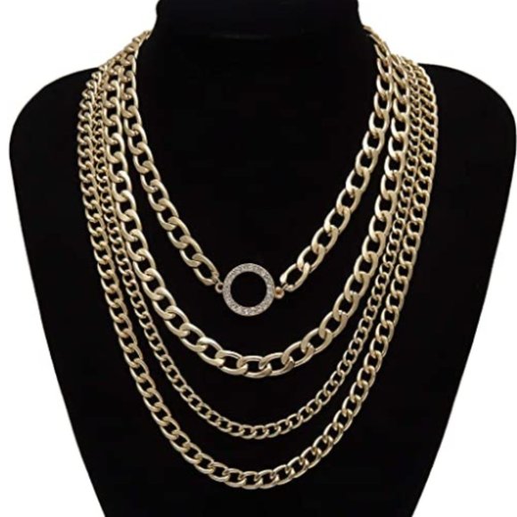 Jewelry - Gold Layered Cuban Chain Link Necklace